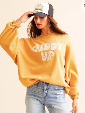 Giddy Up Oversized Pullover -Medium